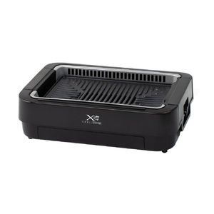 山善 煙の少ない焼き肉グリル ブラック NEGME-010F-B-イメージ2