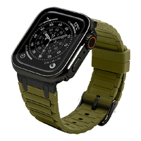 ラスタバナナ Apple Watch 4-11/SE1-3/Ultra1-3 [44/45/46/49mm]用ウルトラスタイルシリコンバンド タイプ1 カーキ RBLAWUS4408KH