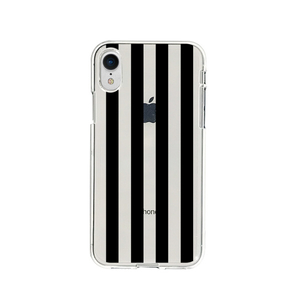 Dparks iPhone XR用ソフトクリアケース ストライプ DS14831I61-イメージ1