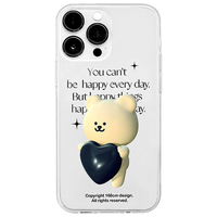 168cm iPhone 14 Pro用ソフトクリアケース くまちゃんのハートライフ 16823832I14P