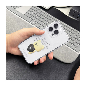 168cm iPhone 14 Pro用ソフトクリアケース くまちゃんのハートライフ 16823832I14P-イメージ10