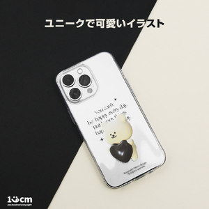 168cm iPhone 14 Pro用ソフトクリアケース くまちゃんのハートライフ 16823832I14P-イメージ4