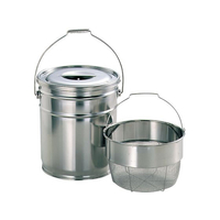 ミネックスメタル 18-8 バケットII 洗いカゴ付 18L 中目 MSD-1820 FC700LC-1204500