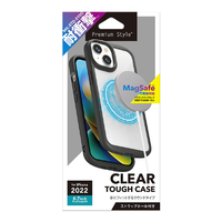 PGA iPhone 14 Plus用クリアタフケース ブラック PG-22RPT01BK