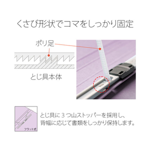 プラス フラットファイル ノンステッチ A4タテ バイオレット 3冊 NO.023NP F876607-78372-イメージ7