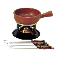 新光金属 ミニ チーズフォンデュセット T-100 陶器鍋付 FC838LH-3262600
