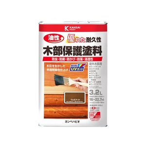 カンペハピオ 油性木部保護塗料 ウォルナット 3.2L FCB043N-イメージ1