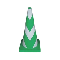 安全興業/安全コーン Wコーン 緑白3段 反射タイプ KEY-794BW FC613ZK-6528063