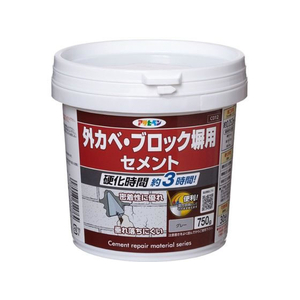 アサヒペン 外カベ・ブロック塀用セメント グレー 750G FC944PJ-イメージ1