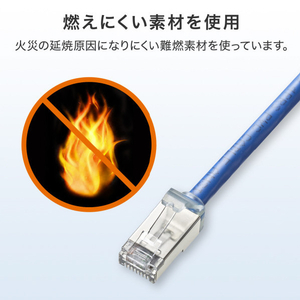 サンワサプライ カテゴリ6A STP LANケーブル(超ショートブーツ) 5m ブルー KB-T6ASB-05BL-イメージ9