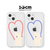 168cm iPhone 14 Pro用ソフトクリアケース くまちゃんのお絵描きハート ピンクハート 16823833I14P-イメージ2