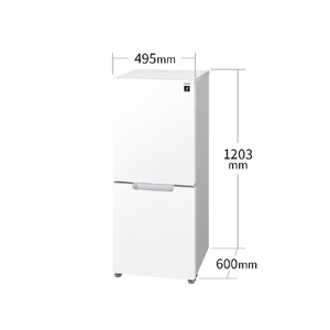 シャープ 【右開き】152L 冷蔵庫 つけかえどっちもドア クリアホワイト SJ-GD15R-W-イメージ2
