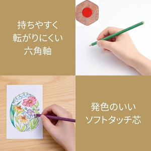 トンボ鉛筆 色鉛筆 木物語 12色 FCE499U-CQ-KS12C-イメージ4
