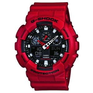 カシオ 腕時計 G-SHOCK 赤 GA-100B-4AJF-イメージ1