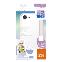 トリニティ iPhone 16e用[Flip Shell MyFav] 背面クリア推し活フリップシェルケース ピンク AM-IP25S-FSMF-PK