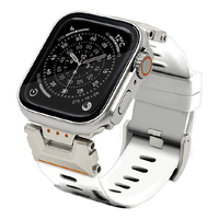 ラスタバナナ Apple Watch 4-11/SE1-3/Ultra1-3 [44/45/46/49mm]用ウルトラスタイルシリコンバンド タイプ2 ホワイト RBLAWUS4409WH