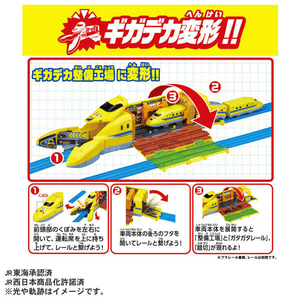 タカラトミー 動くぞ!変形!ギガデカドクターイエロー PLAブヒン Pﾚ-ﾙﾍﾝｹｲｷﾞｶﾞﾃﾞｶﾄﾞｸﾀ-ｲｴﾛ--イメージ5
