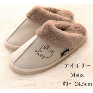 ストロング moz 北欧 ルームシューズ ボアカフス M アイボリー FCK821C-56-0002-23-イメージ2