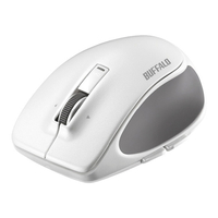 BUFFALO Bluetooth BlueLEDマウス(Sサイズ) Premium Fit ホワイト BSMBB500SWH