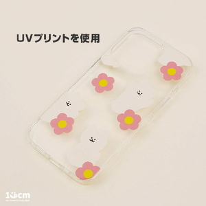 168cm iPhone 14 Pro用ソフトクリアケース くまちゃん&ハッピーフラワーズ 16823835I14P-イメージ7