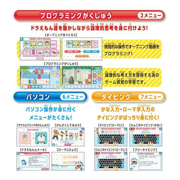 エディオンネットショップ バンダイ ﾄﾞﾗｴﾓﾝﾗ ﾆﾝｸﾞﾊﾟｿｺﾝ ドラえもん ラーニングパソコン