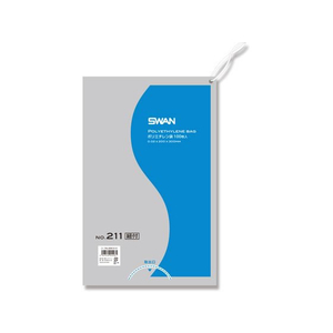 シモジマ スワン/ポリエチレン袋 紐付 No.211(200×300mm) 100枚×10袋 FCK2014-12065516170-イメージ1