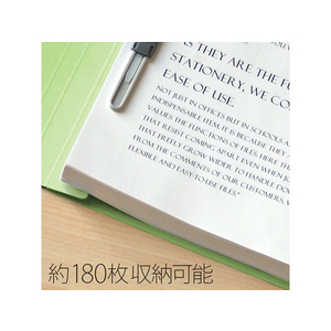 プラス フラットファイル ノンステッチ A4タテ グリーン 3冊 NO.023NP F876609-78376-イメージ5
