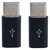 タイムリー MicroUSB-Type-C変換アダプタ(2個セット) ブラック CAD-P2B-イメージ1