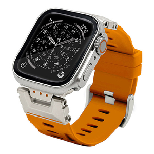 ラスタバナナ Apple Watch 4-11/SE1-3/Ultra1-3 [44/45/46/49mm]用ウルトラスタイルシリコンバンド タイプ2 オレンジ RBLAWUS4409OR-イメージ1
