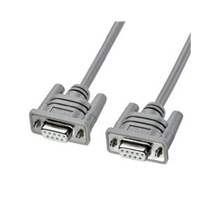 サンワサプライ RS-232Cケーブル(クロス・3m) ライトグレー KRS-403XF3K2-イメージ1