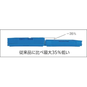 三甲 サンコー/フタ一体型折畳コンテナー 559310 ペタンコC-60B-Bブルー FC696HL-8188808-イメージ2