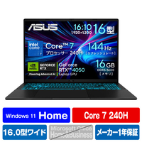 ASUS ノートパソコン ASUS Gaming V16 ブラック V3607VU-C7165R4050W