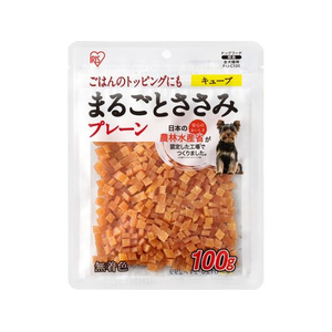 アイリスオーヤマ まるごとささみジャーキー キューブ プレーン 100g FC549TB-P-IJ-C100-イメージ1