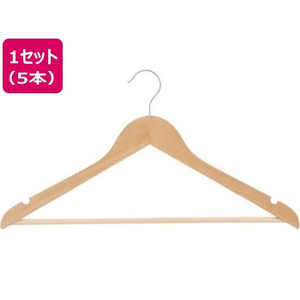 Ｉ－Ｌｅｘ Woodドレスハンガー 5本 FCK693C-SW-930014N-イメージ1