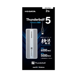 I・Oデータ Thunderbolt5対応 超高速ポータブルSSD 2TB SSPU-TFC2B-イメージ4