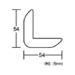 光 アングル型スポンジ 54mm×0.45m 14t 黄 黄5414貼付タイプ FC391GJ-4739949-イメージ2