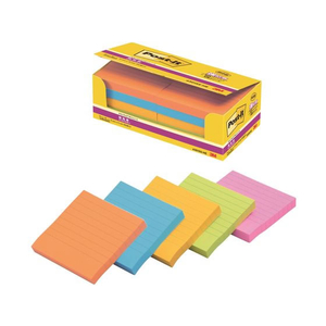 3M ポスト・イット ノート 罫線入り 強粘着 75×75mm 5色 10冊 F852736-6301SS-NE-イメージ2
