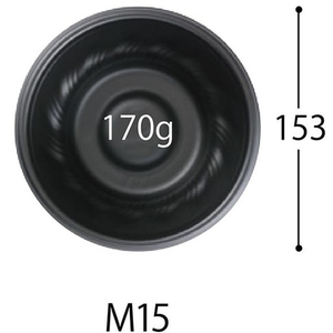 中央化学 どんぶり容器 SD 咲き丼 M15 BK 身 50枚 FCG830W-00453586-イメージ2