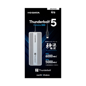 I・Oデータ Thunderbolt5対応 超高速ポータブルSSD 4TB SSPU-TFC4B-イメージ4