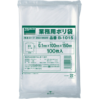 ＴＲＵＳＣＯ 厚手ポリ袋縦１５０Ｘ横１００Ｘｔ０．１透明(１００枚入) TRUSCO業務用ポリ袋 B-1015