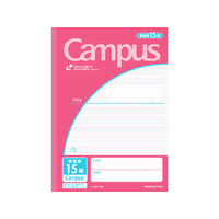 コクヨ キャンパスノート 英習罫15段 セミB5 30枚 ピンク F139494-ﾉ-30F15P