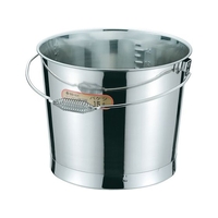 CL 18-8 バケツ(プレス) 10L 目盛付 バネハンドル FCK9123-026080005