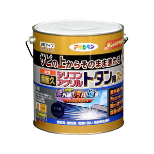 アサヒペン 油性超耐久シリコンアクリルトタン 3kg なす紺 FC495NS-イメージ1