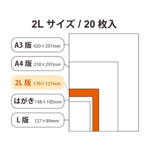 エレコム 写真用光沢紙 厚手 2L判 20枚 FC263PX-EJK-HQ2L20-イメージ6