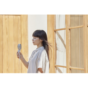 リズム DCブラシレスモーター 卓上扇風機 RHYTHM Silky Wind Mobile 3.2 ライトグレー 9ZF040RH08-イメージ7