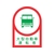 日本緑十字社 ヘルメット用ステッカー 大型自動車運転者 10枚組 オレフィン FC601EW-8151388-イメージ1