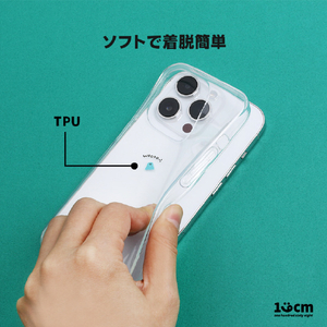 168cm iPhone 14 Pro用ソフトクリアケース つるすべミントちゃん 16823839I14P-イメージ5
