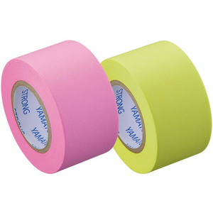 ヤマト メモックロールテープ 強粘着 25mm 詰替用 蛍光ローズ&レモン F359552-PRK-25H-RL-イメージ1