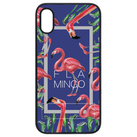 Dparks iPhone XR用Spirit case FLAMINGO SQUARE ブルー DS14840I61