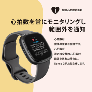 Fitbit スマートウォッチ L/Sサイズ Sense 2 Shadow Grey/Graphite FB521BKGB-FRCJK-イメージ5